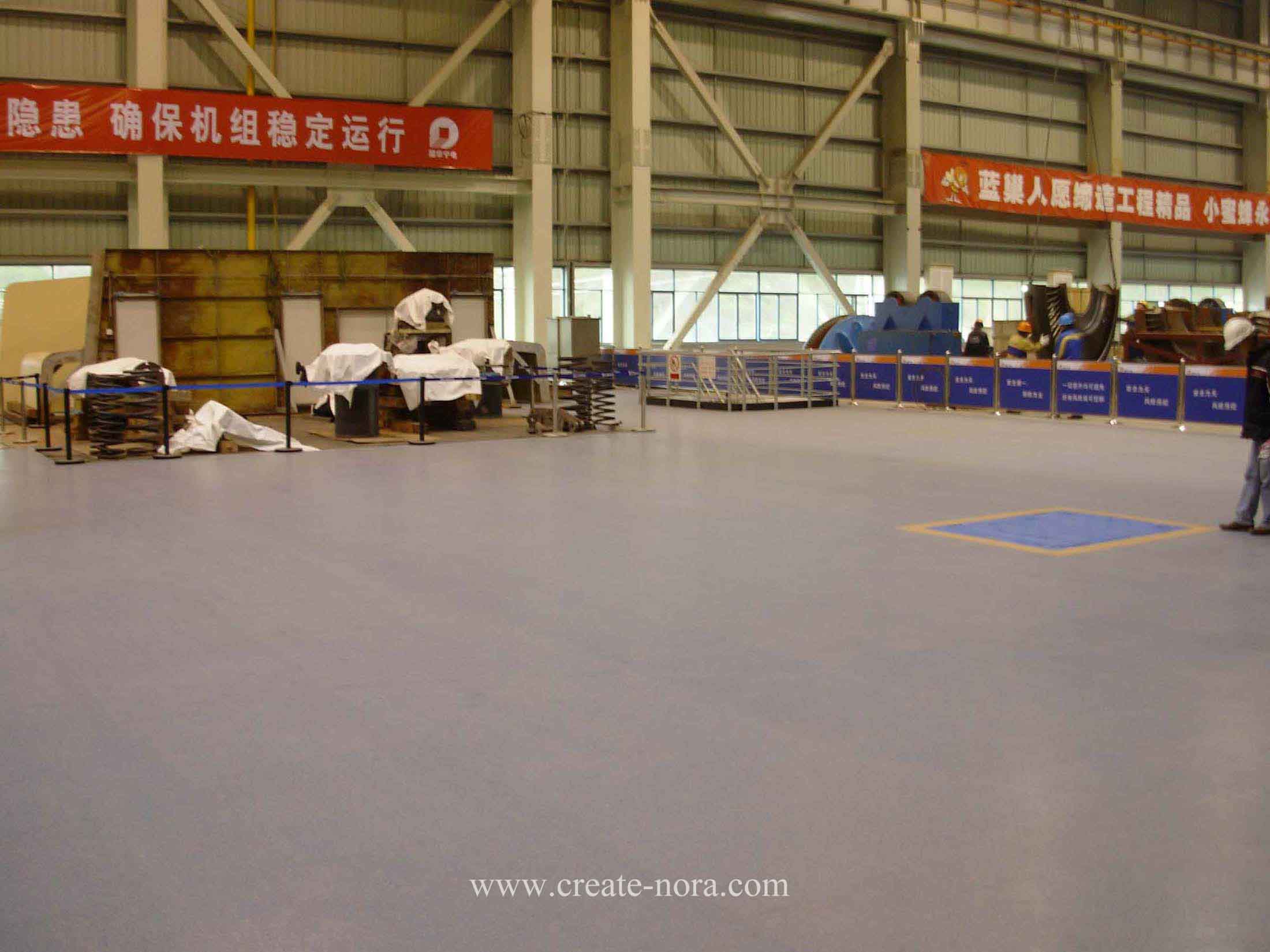 the photo of nora rubber flooring in Ninghai Power Plant 6